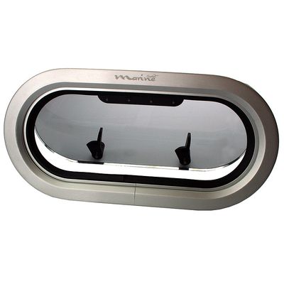 Portlight MS aluminium, oval, 175 x 375 mm