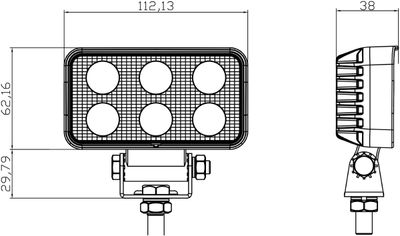 1852 Dekkslys Spot LED 9W