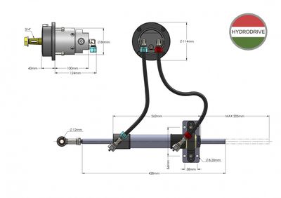 Nordflex  Hydraulisk styring Innenbords MU50TF