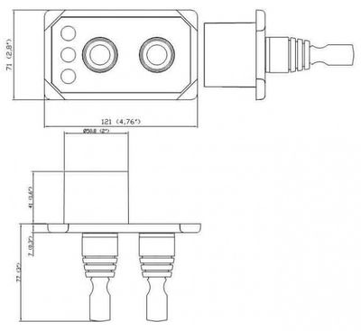 Sleipner Joystickpanel 12/24 V dobbel