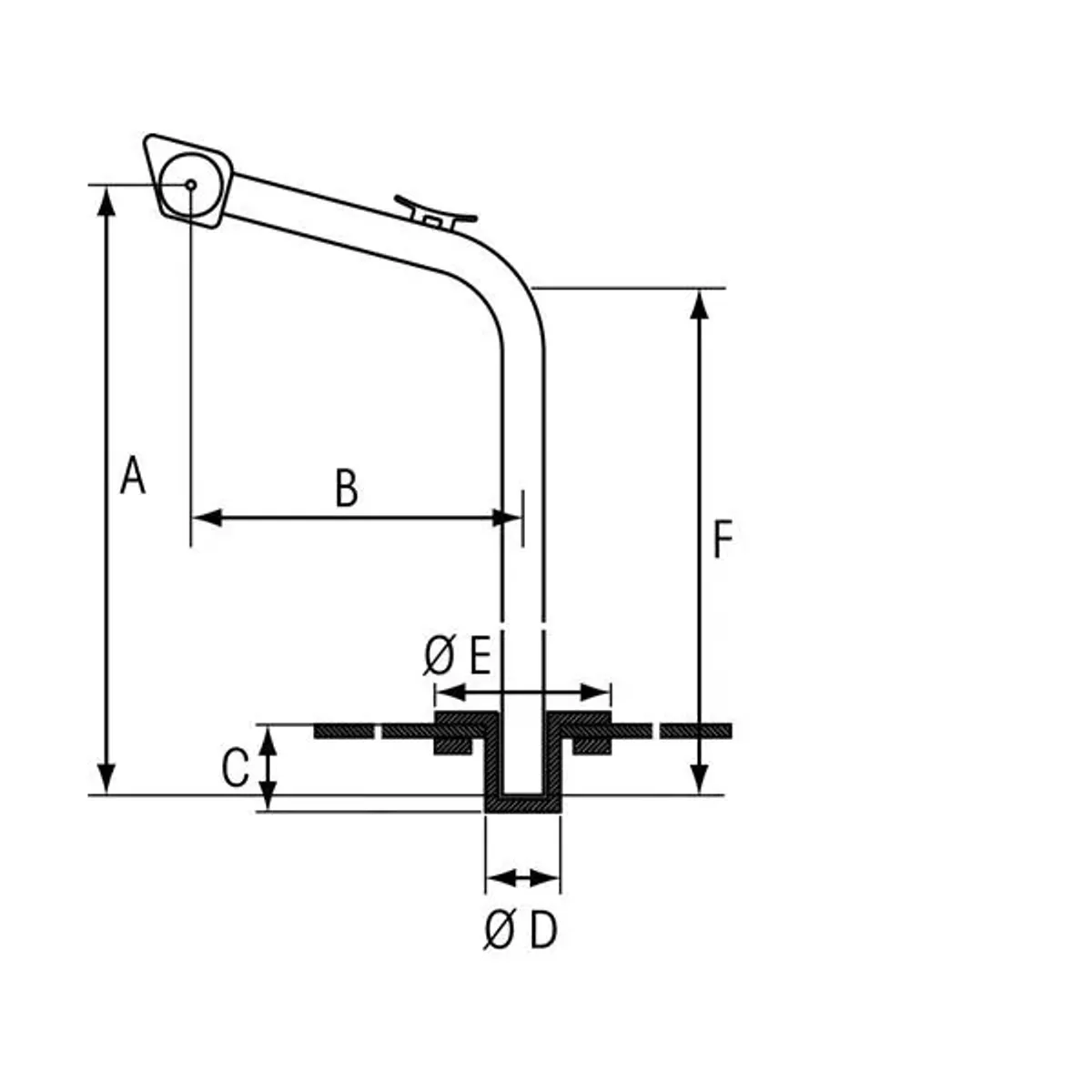 Plastimo Davit for gummibåt 160kg par