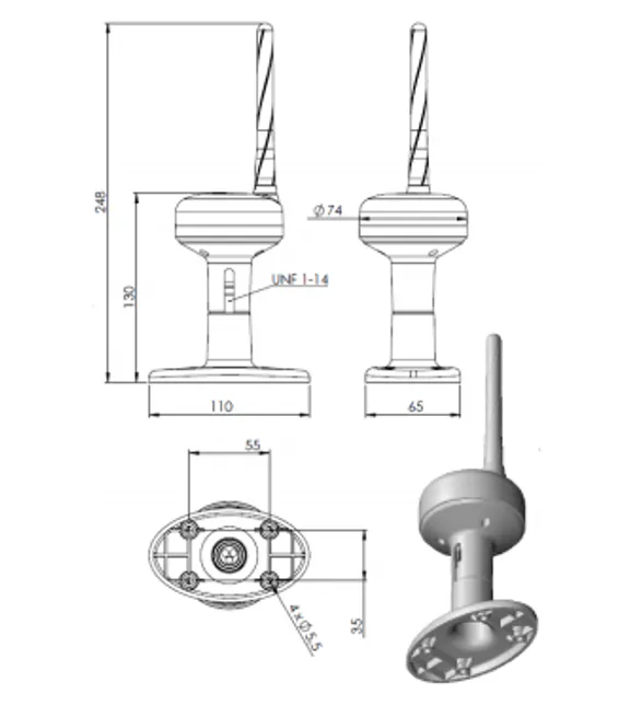 Hovedbilde DAB+ Antenne SMB med Brakett 6m Kabel