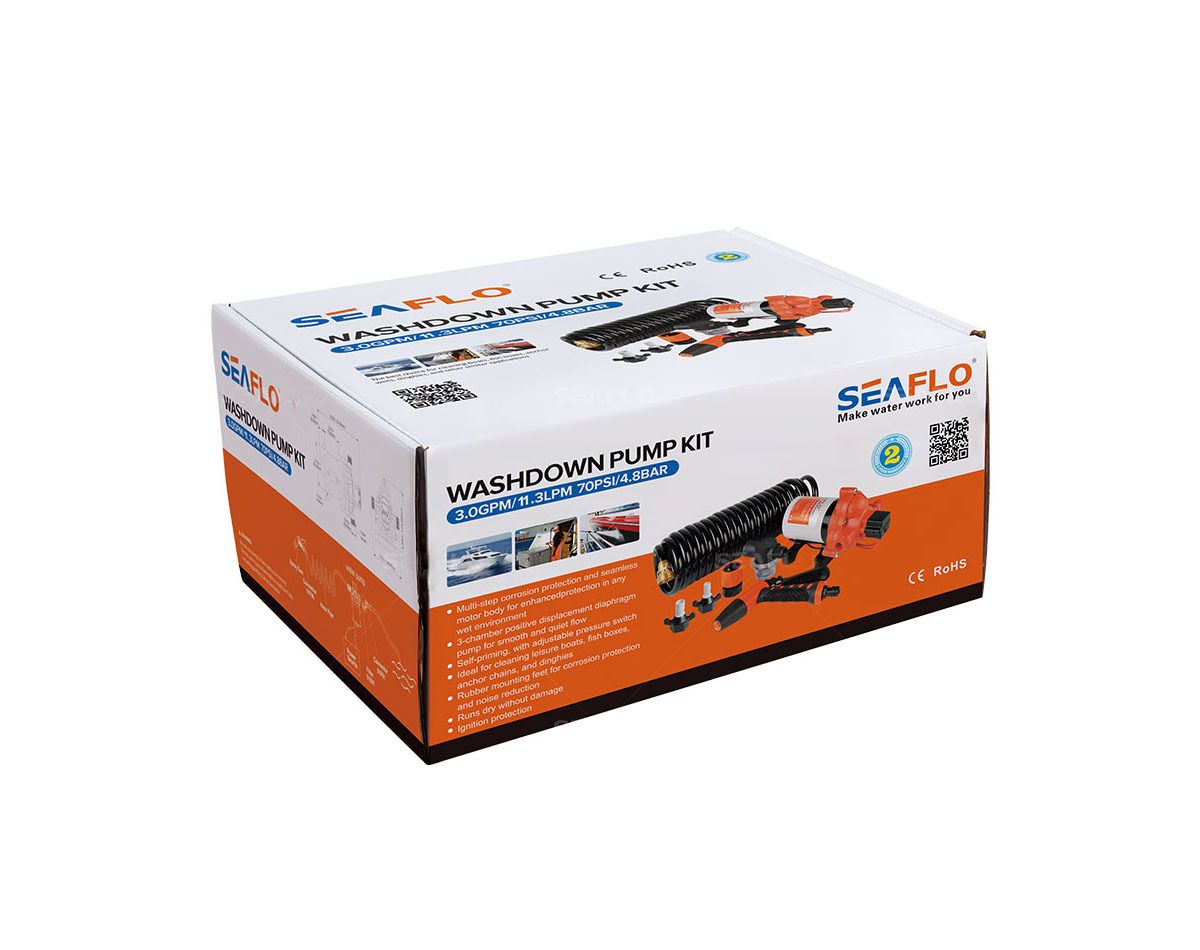  SEAFLO SPYLEPUMPEKIT 4,8 bars trykk - 18,9L/min.