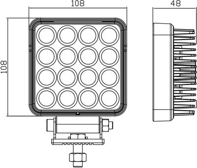 1852 Dekkslys Flom LED 24W