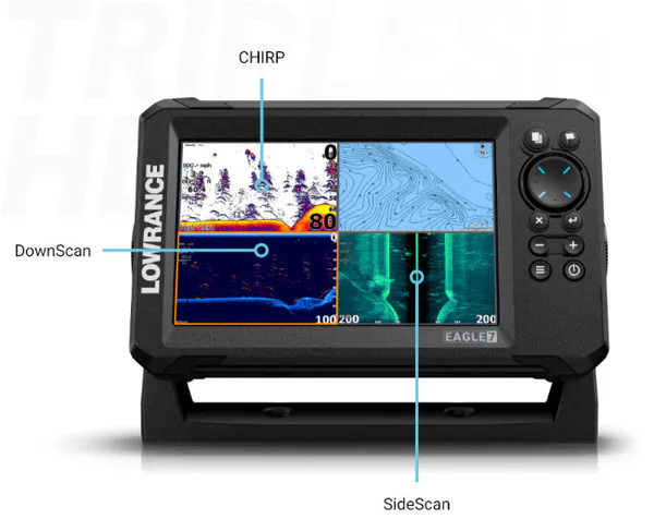 Hovedbilde Lowrance Eagle ekkolodd og kartplotter m/svinger