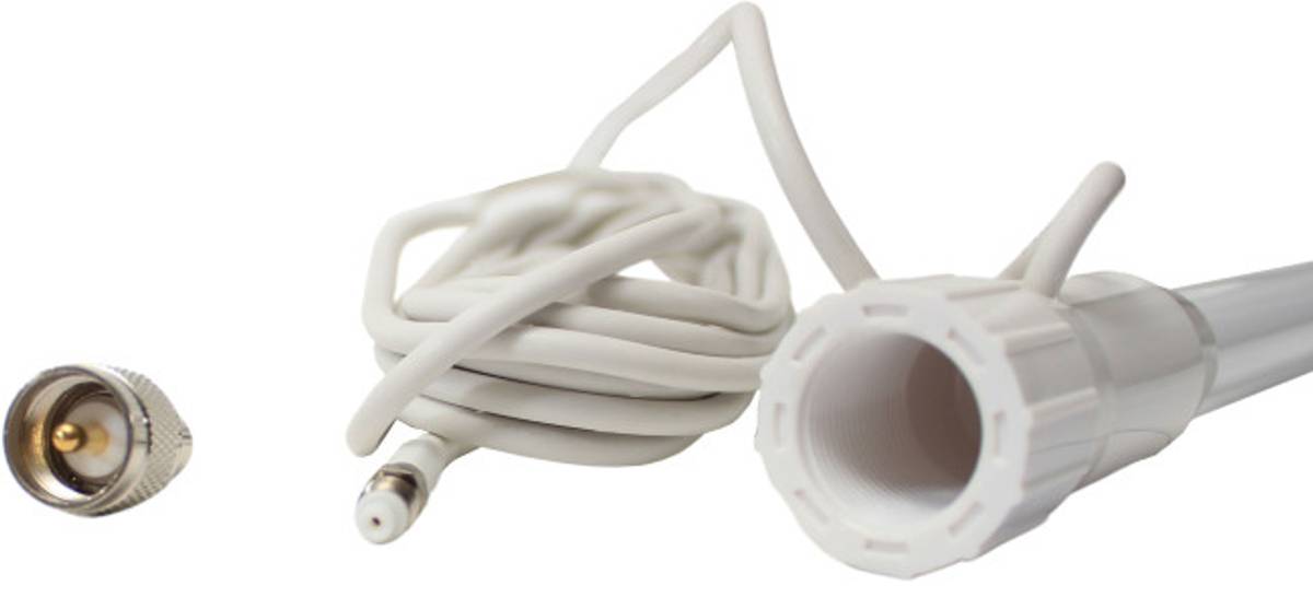 VHF-antenne motorbåt 105 cm  HVIT
