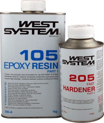 West System A-pakke 1,2 kg, herder 205 standard