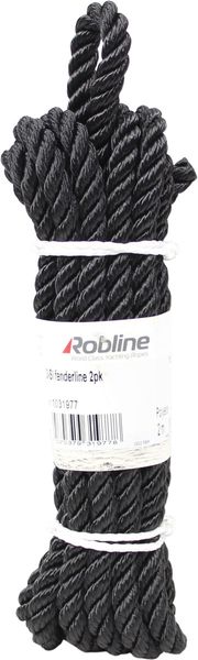Hovedbilde Robline 3-slått fenderline 2-pk sort 6mm
