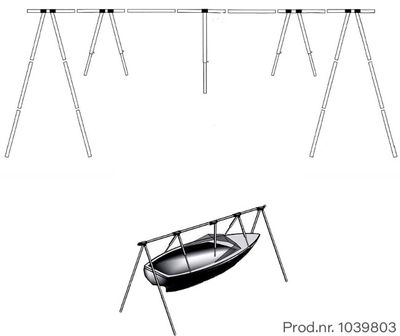 10,5m Bakkestativ i aluminium m/bag