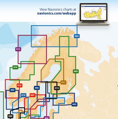 Navionics Kartbrikke  Regular, valgfritt område SD